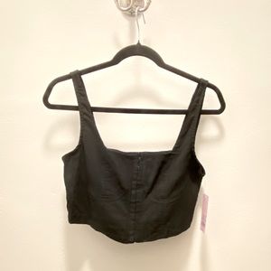 wild fable Black Corset Style Crop Top, US Large